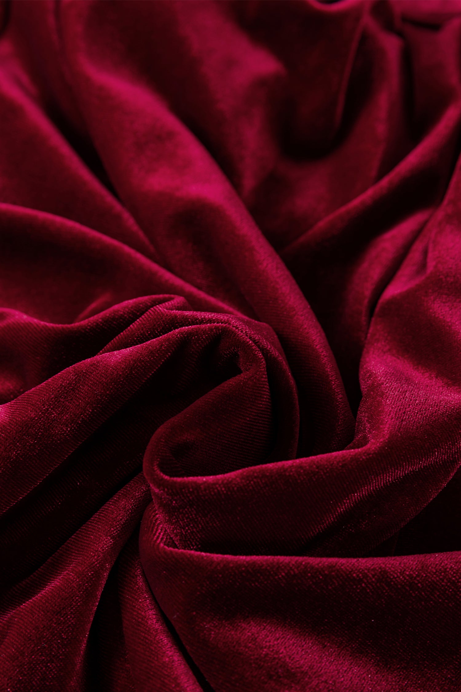 Red Dahlia Asymmetric Button Keyhole Neck Long Sleeve Velvet Blouse 🇺🇸