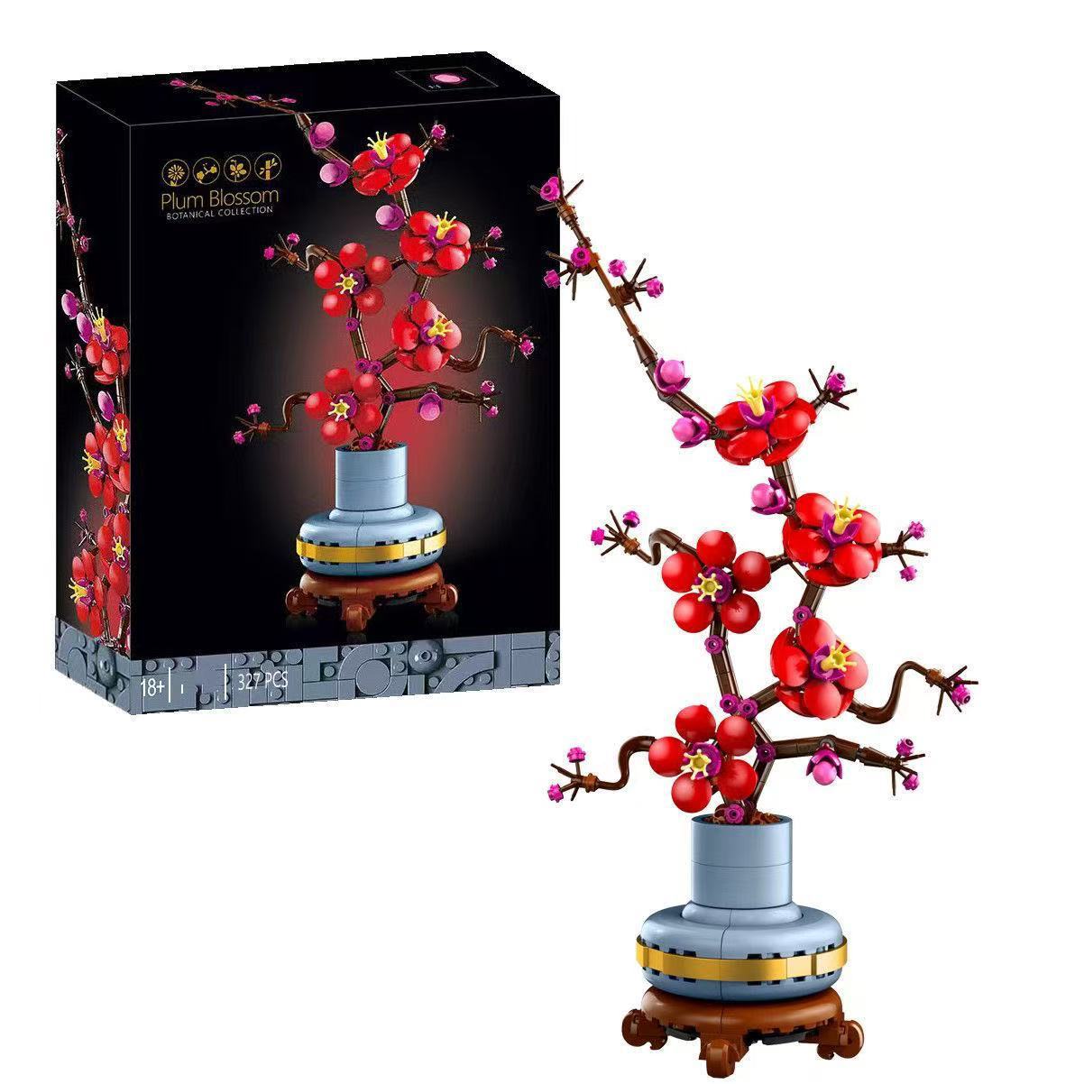 Flowers Boys And Girls Toys Gift Flowers Orchid Lego Bouquet Assembling Puzzle Building Blocks 🇨🇳