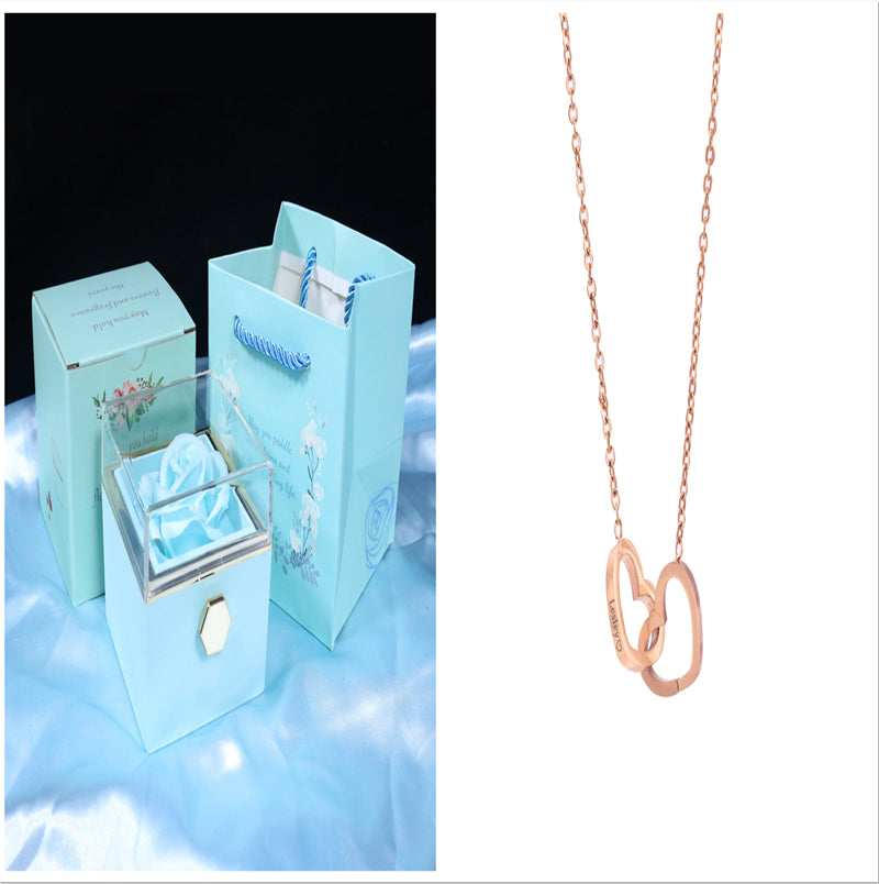 Rotating Soap Flower Rose Gift Box Creative Rotating Rose Jewelry Packaging Box 🇨🇳