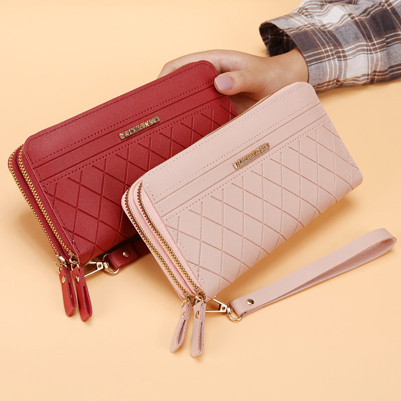 Women's Simple Double Zipper Multiple Card Slots Long Wallet 🇨🇳