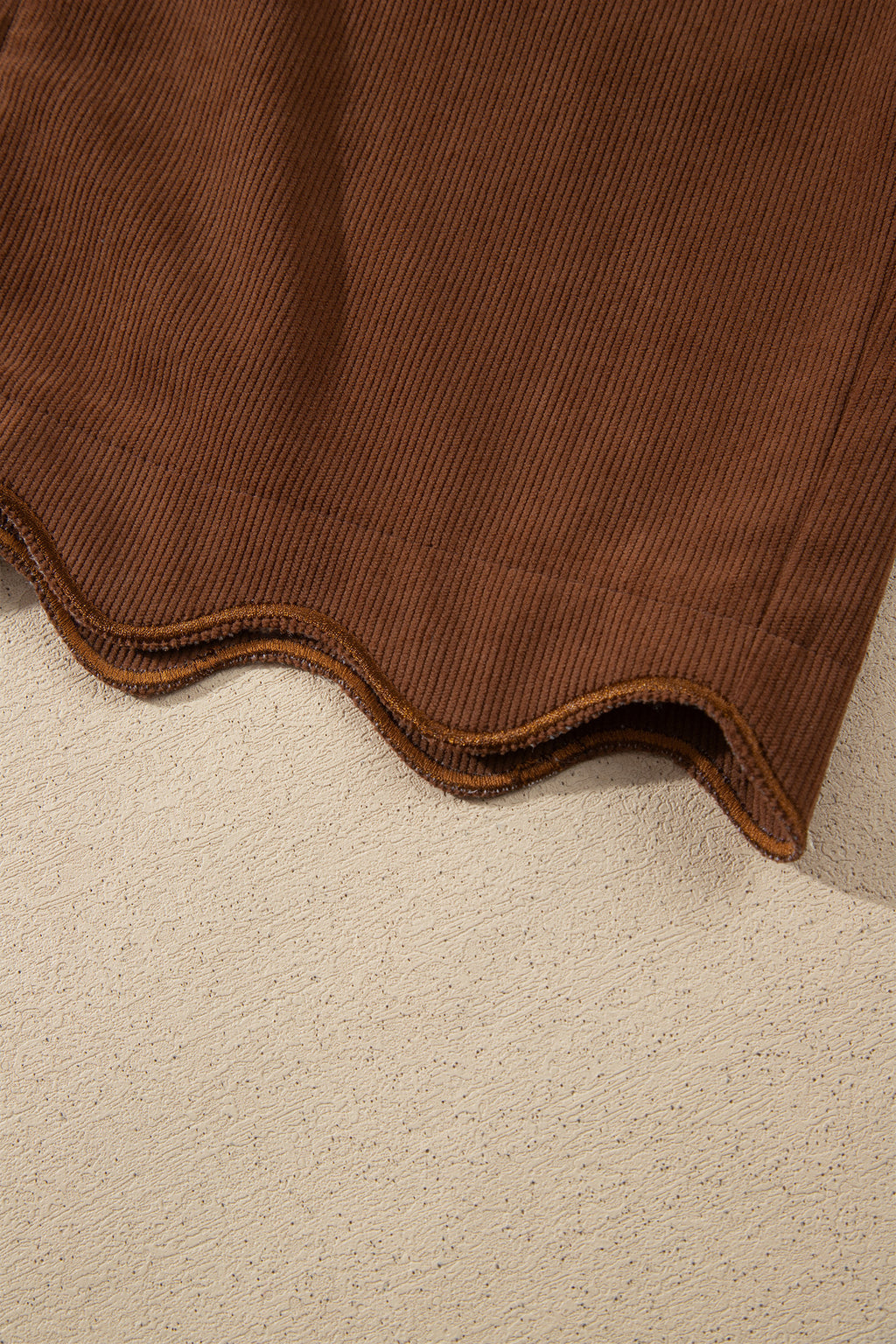 Coffee Button Front Corduroy Mini Pockets Sheath Silhouette Skirt 🇺🇸