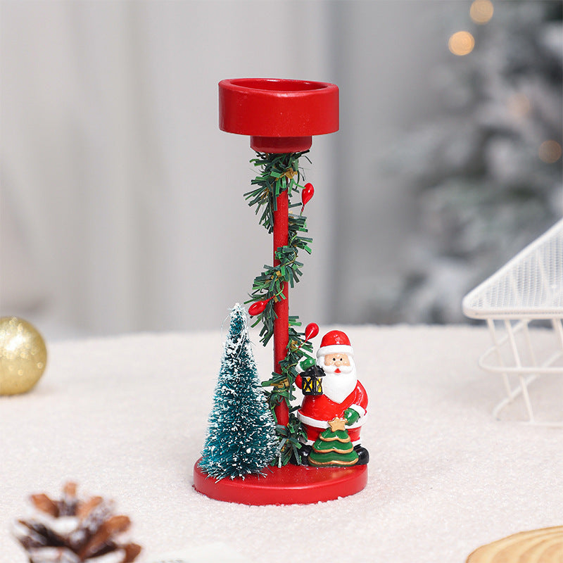 Christmas Decorations Desktop Resin Christmas Tree Elderly Candlestick 🇨🇳