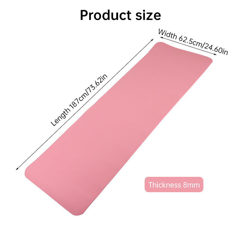 Extra-long mat: 200cm×80cm×20mm. For yoga, fitness, gym, home Pilates & floor sleeping. 🇨🇳