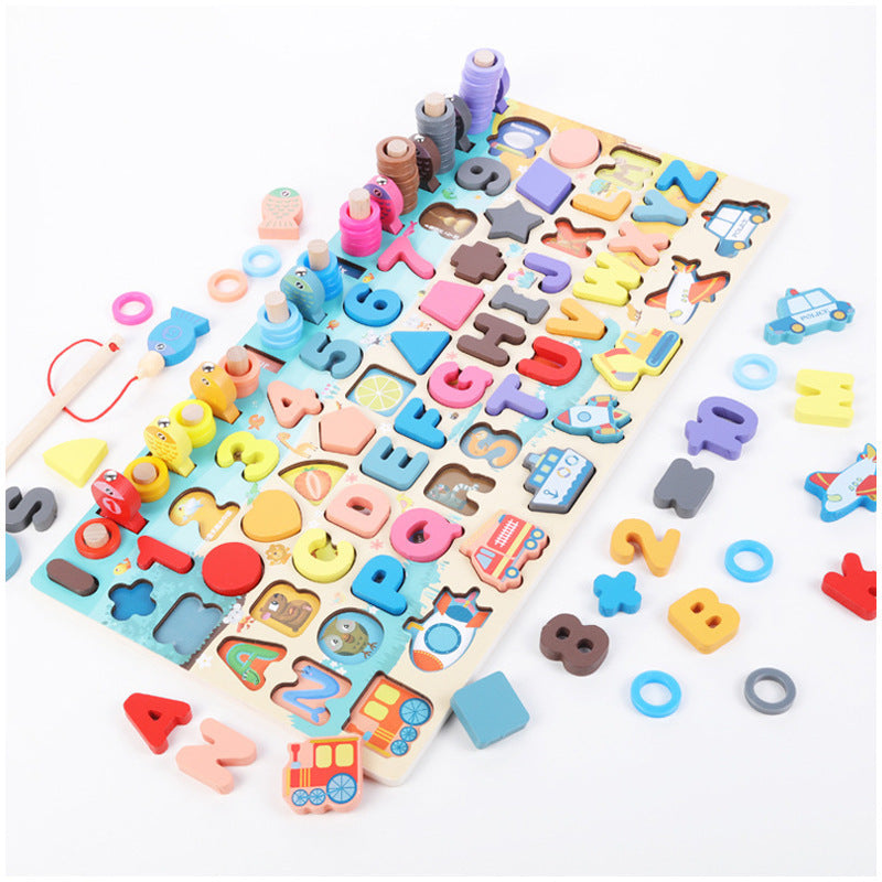 Montessori Educational Wooden Toys for Kids Montessori Toys Board Math Fishing  Montessori Toys Educational for 1 2 3 Years Old 🇨🇳