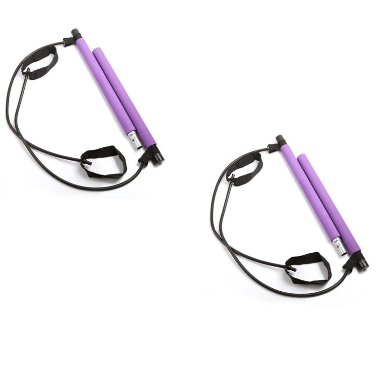 Yoga Crossfit Resistance Bands Exerciser Pull Rope Portable Gym Workout Pilates Bar Trainer Elastic Bands 🇨🇳 j