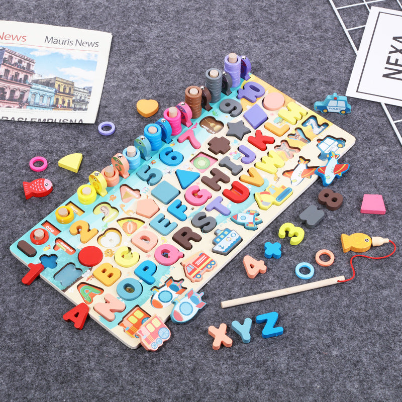 Montessori Educational Wooden Toys for Kids Montessori Toys Board Math Fishing  Montessori Toys Educational for 1 2 3 Years Old 🇨🇳