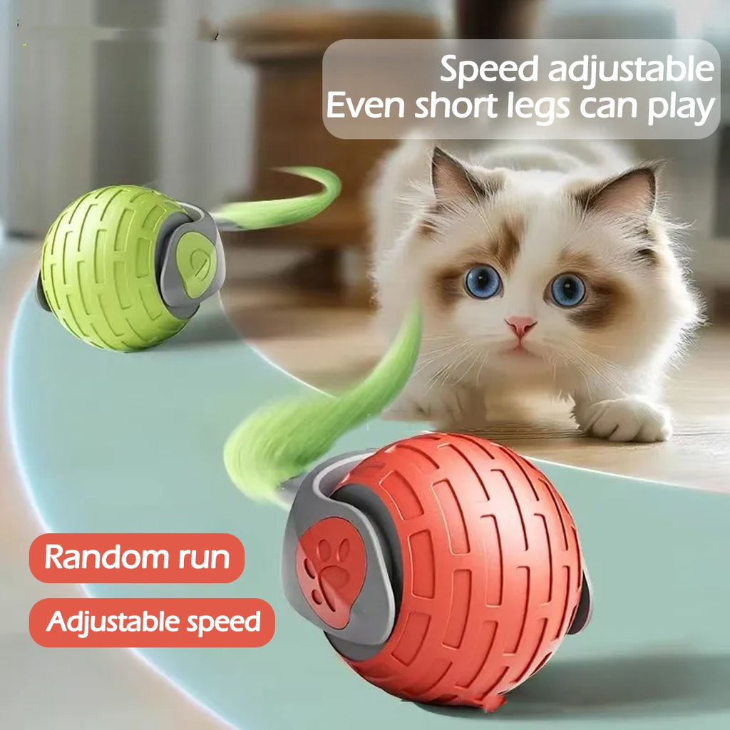 New Interactive Cat Toys Ball Auto Electric Rolling Ball Toys For Cat Kitty Pets Smart Automatic Teaser USB Rechargeable Cat Toy Pet Products 🇨🇳