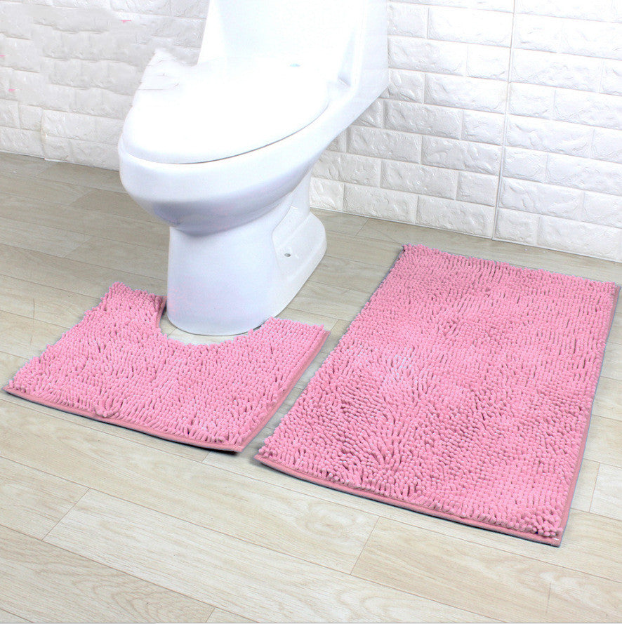 Encrypted Chenille Plush Carpet Bathroom Two-piece Floor Mat 🇨🇳