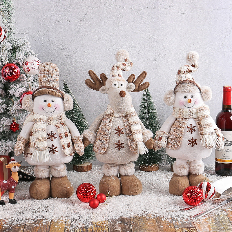 Christmas Snowman Retractable Doll Show Window Scene Decorations 🇨🇳