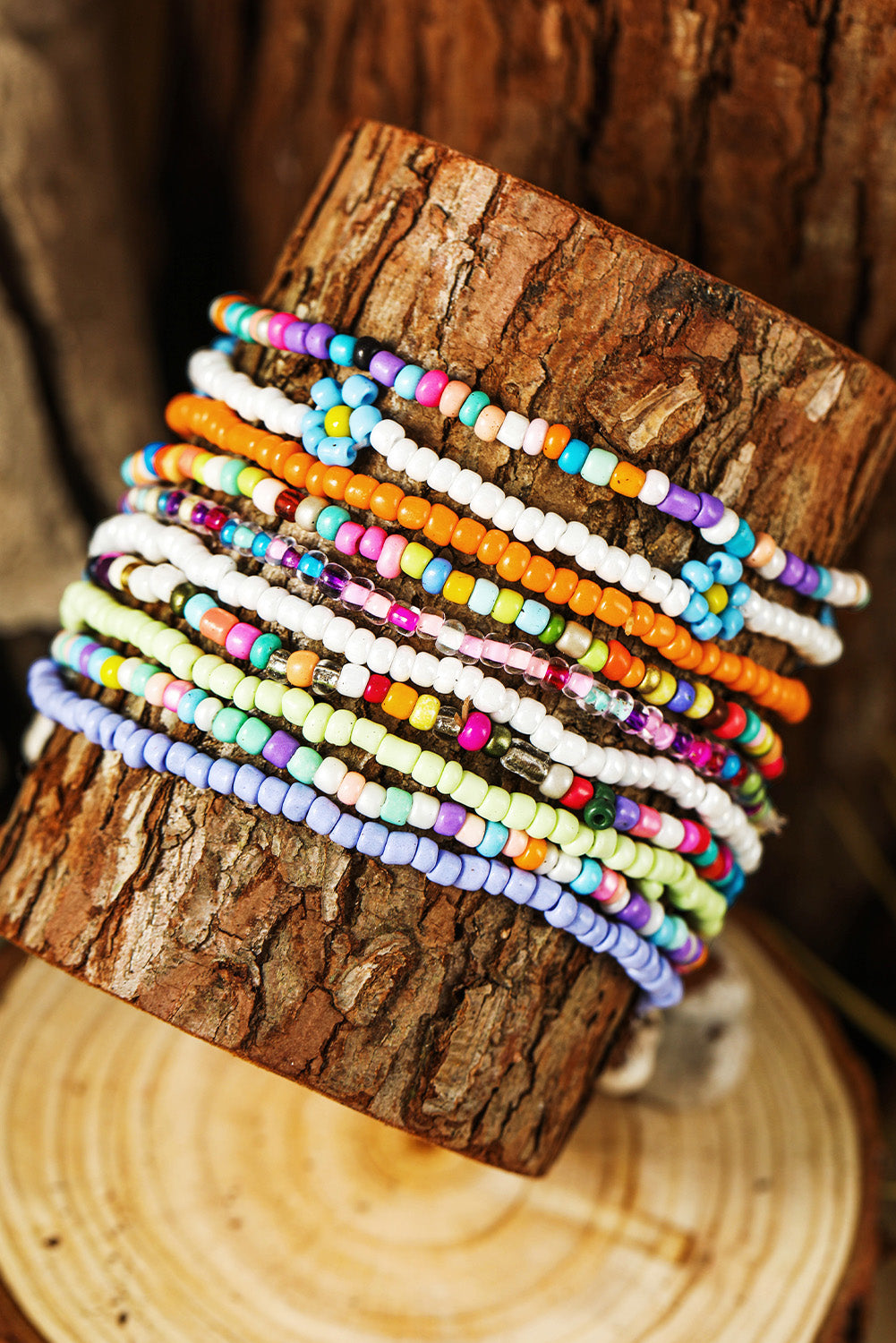Yellow Flower Random Color Multi Layered Beaded Anklet Set 🇨🇳