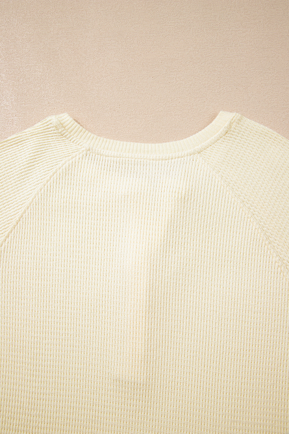 Oatmeal Textured Knit Half Buttons Henley Top 🇺🇸