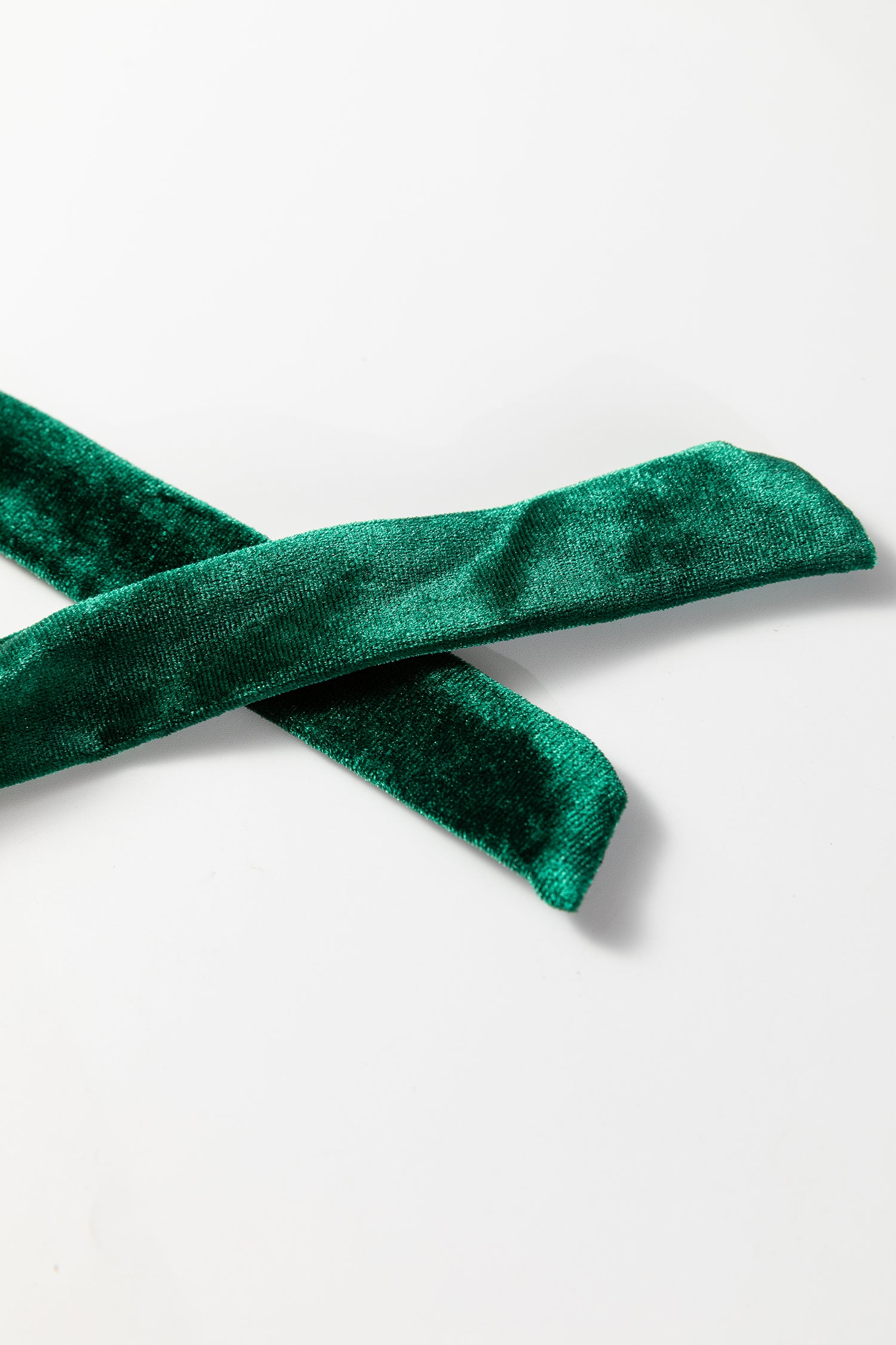 Fiery Red Christmas Plaid Satin Pajama Set with Contrast Velvet Ties 🇺🇸