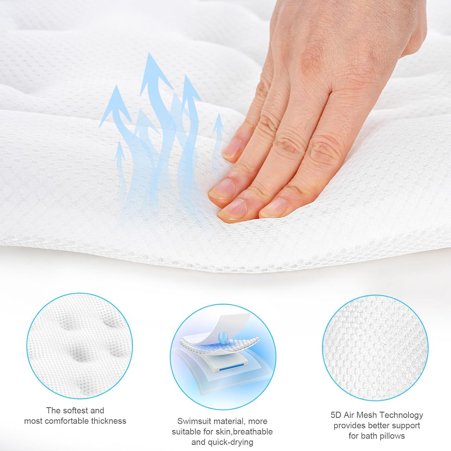 Bathroom Pillow Hotel Suction Cup Bath Bath Pillow 🇨🇳