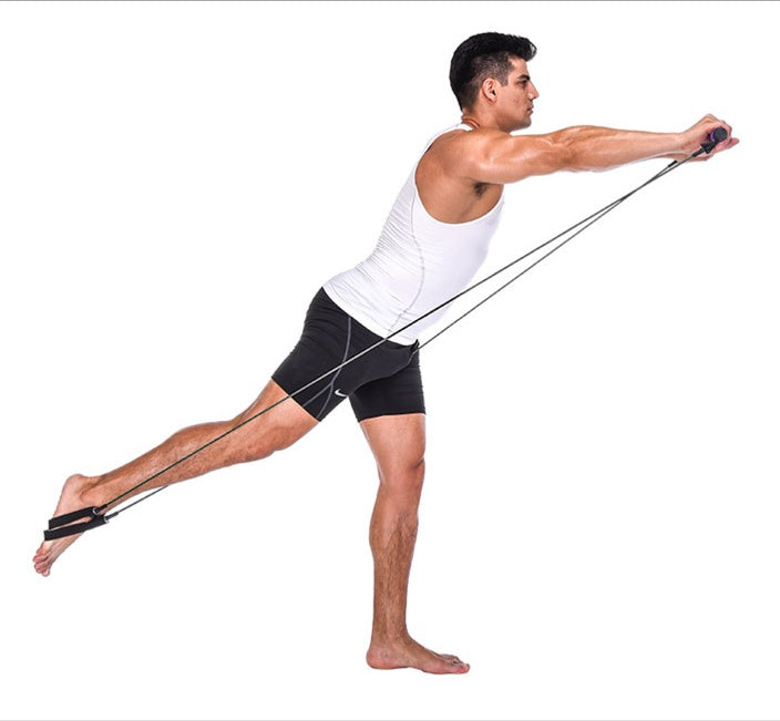Yoga Crossfit Resistance Bands Exerciser Pull Rope Portable Gym Workout Pilates Bar Trainer Elastic Bands 🇨🇳 j