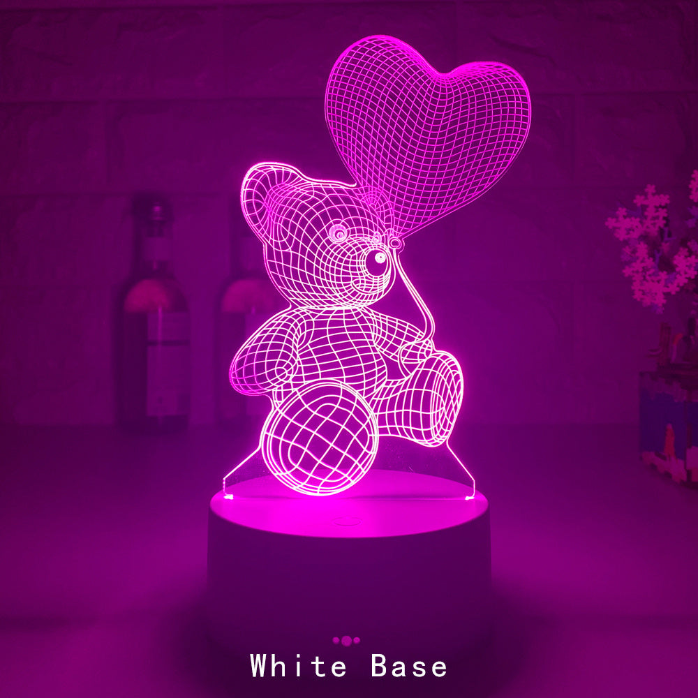 3D Lamp Acrylic USB LED Night Lights Neon Sign Lamp  🇨🇳