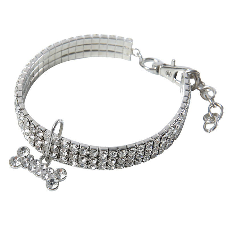 Bling Rhinestone Dog Collar Crystal Puppy Chihuahua Pet Dog Collars Leash For Small Medium Dogs Cats 🇨🇳