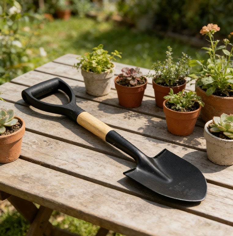 27 Inch Garden Shovel with D Grip Round Border Spade Digging Spade Garden Spade Large Tred Garden Tools 🇬🇧