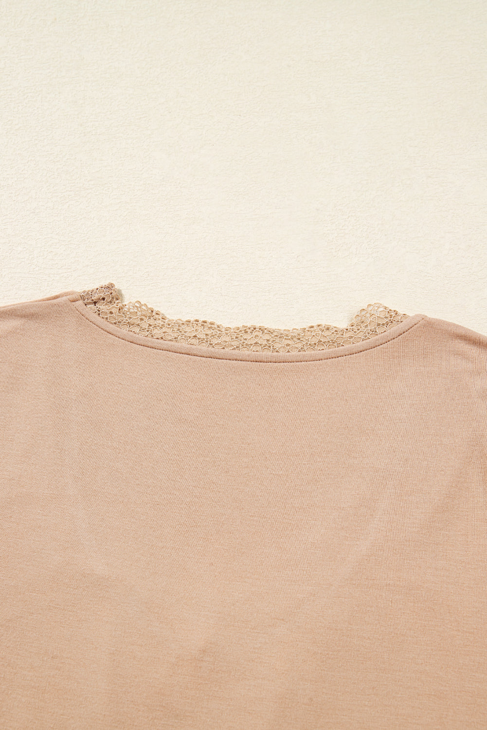Smoke Gray Lace-trimmed Sweetheart Neckline Ruched Detail Long Sleeve T-shirt 🇺🇸