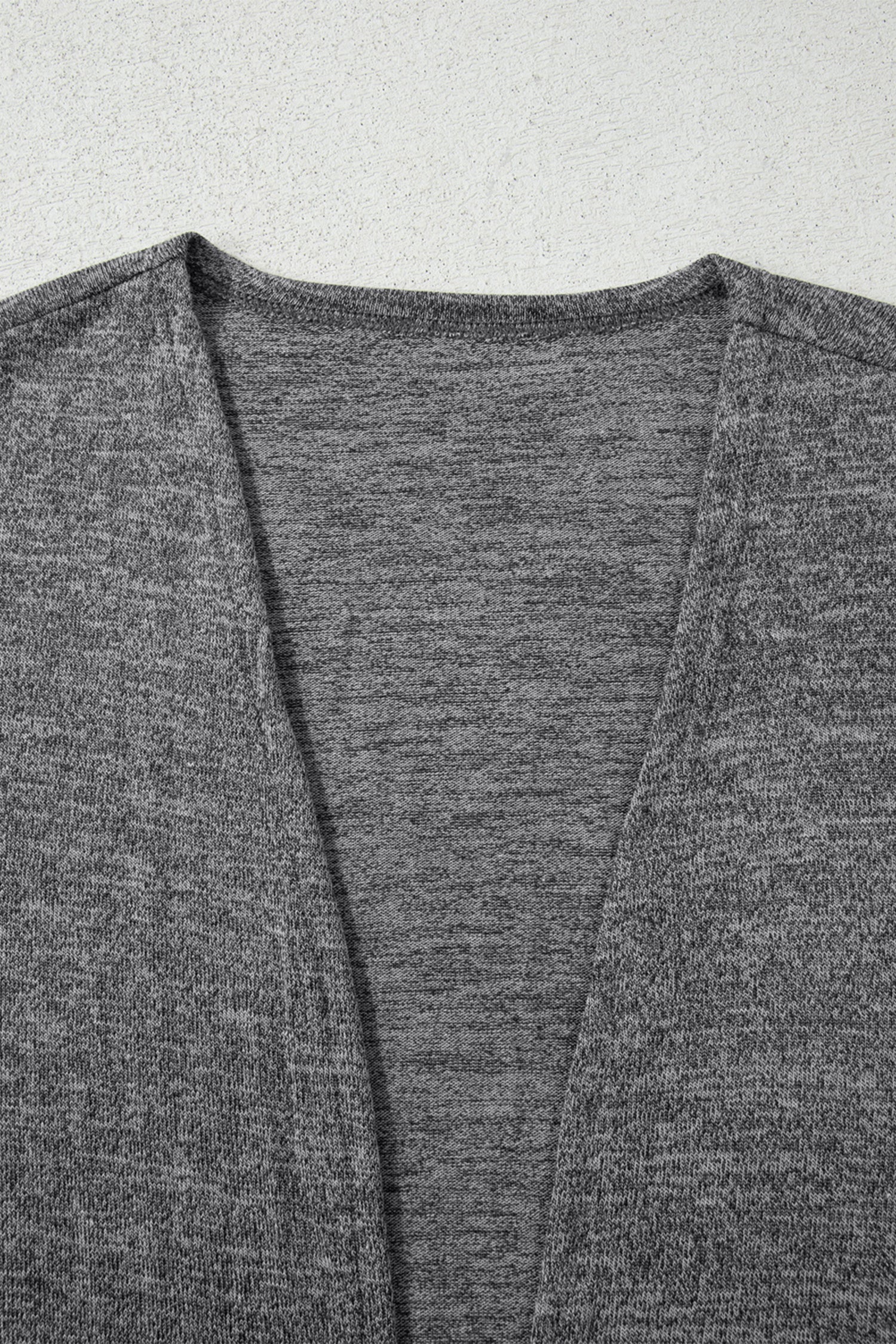 Dark Grey 3pcs V Neck T Shirt Ribbon Knot Pants Open Duster 3pcs Lounge Set 🇺🇸