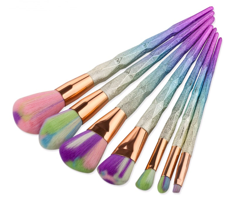 7 makeup brushes, makeup tools, diamond makeup brush foundation brush 🇨🇳