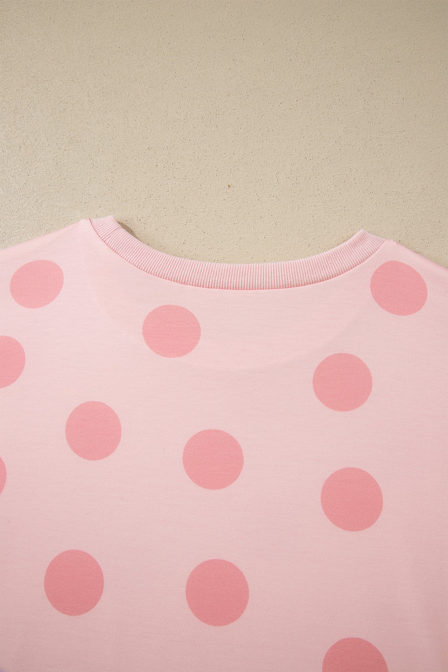 Pink Polka Dot Print Loose Tee Drawstring Elastic Waist Short Set 🇺🇸