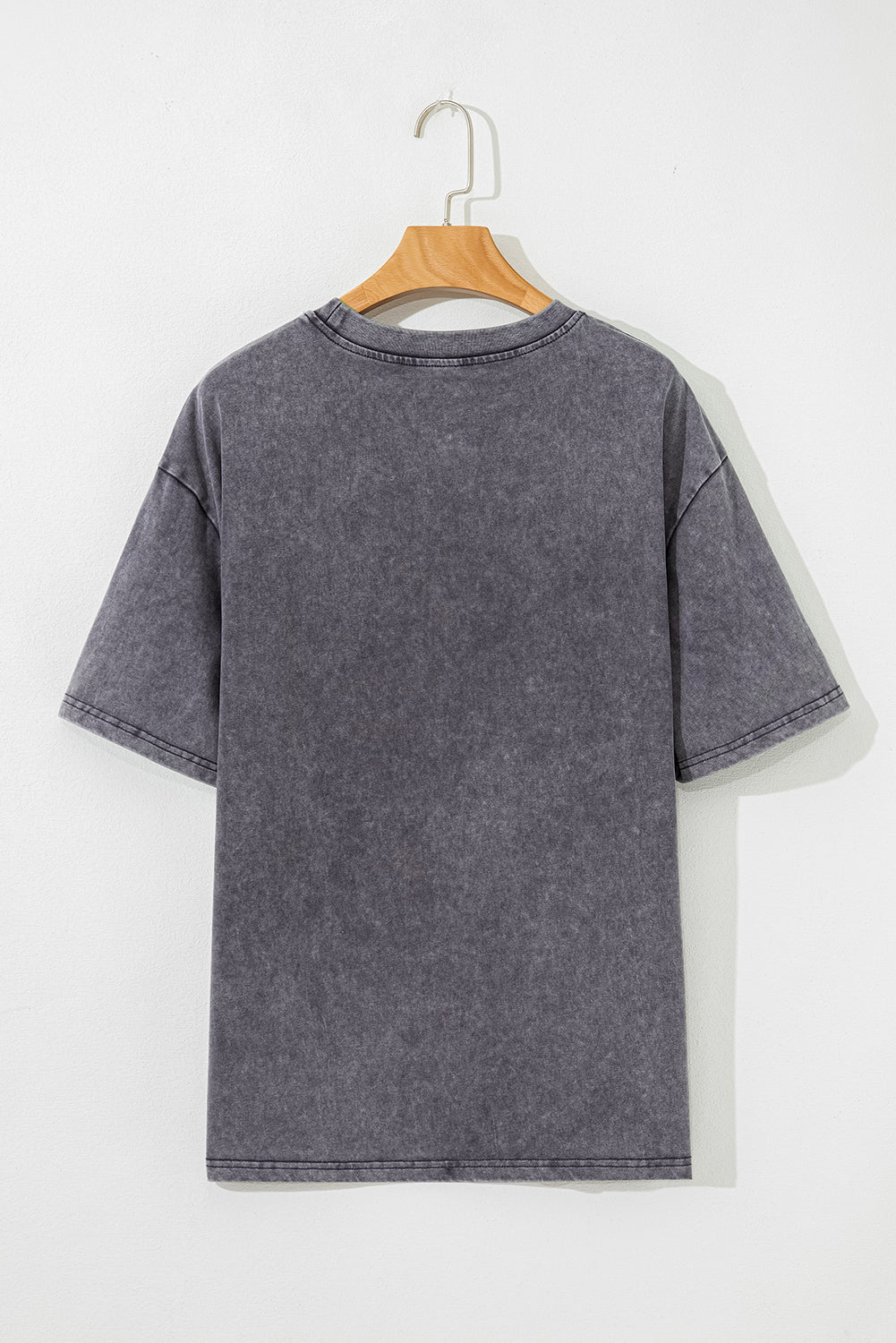 Medium Grey TEXAS Steer Head Graphic Mineral Wash Oversized T Shirt 🇺🇲