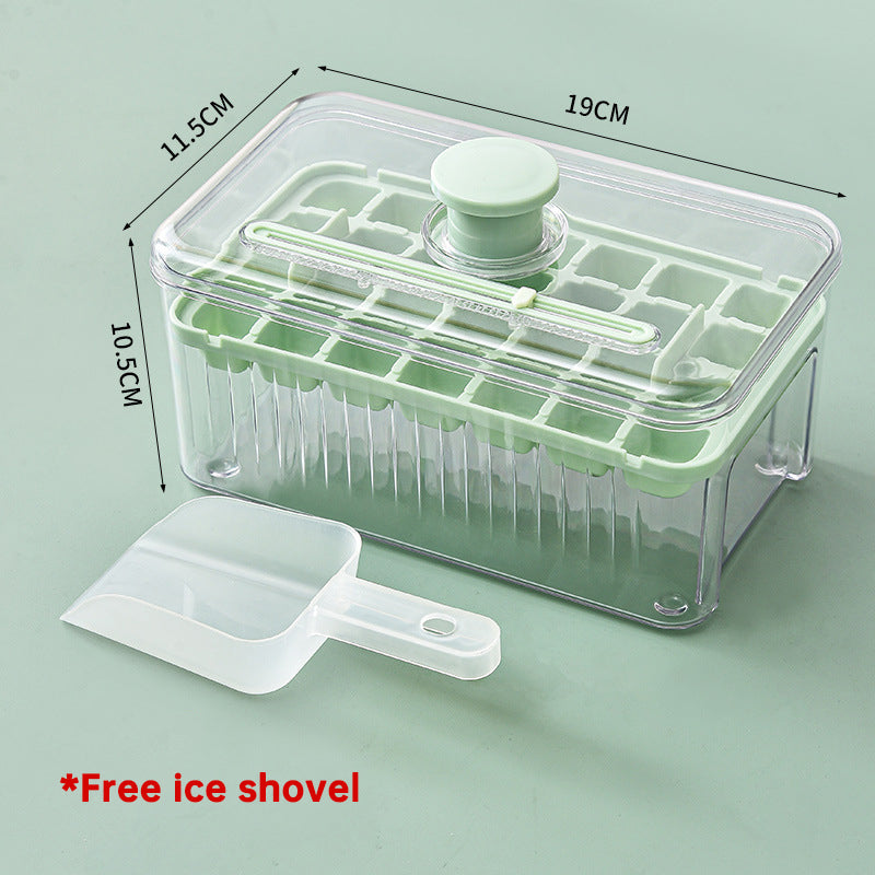 Press Type Ice Cube Box Refrigerator Artifact Silicone Mold With Cover Household Sealed Food Grade Ice Maker 🇨🇳