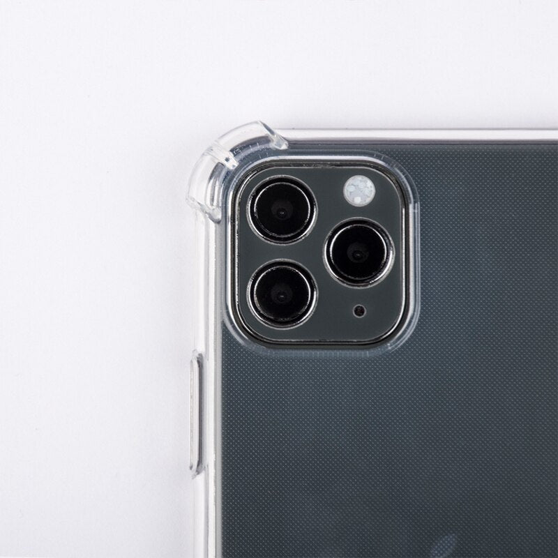 Phone Case For iPhone 11Pro 11 Pro Max Airbag Cover Silicone TPU Clear Case Coque With Lanyard Strap for iPhone 11 🇨🇳