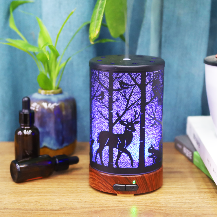 Iron Art Forest Animal Mute Aroma Diffuser Household Humidifier Colorful Night Light 🇨🇳
