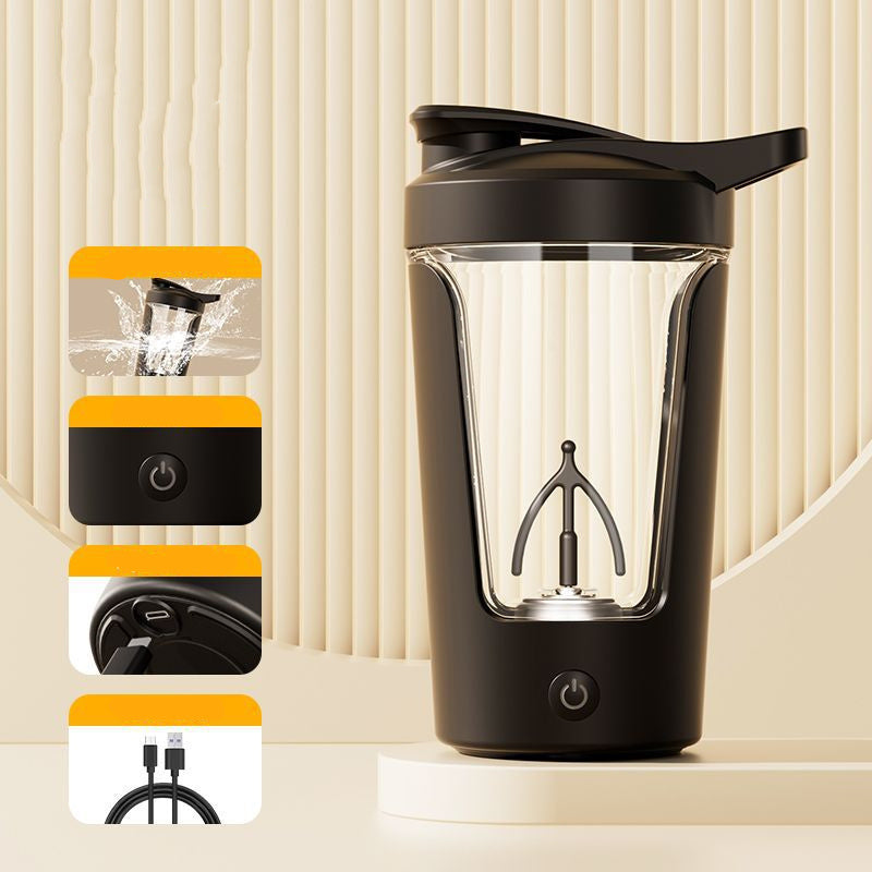 400ML 14oz Electric Protein Powder Mixing Cup Automatic Shaker Mixer Shake Bottle Milk Coffee Blender Kettle Fro Gym 1200mAh 🇨🇳