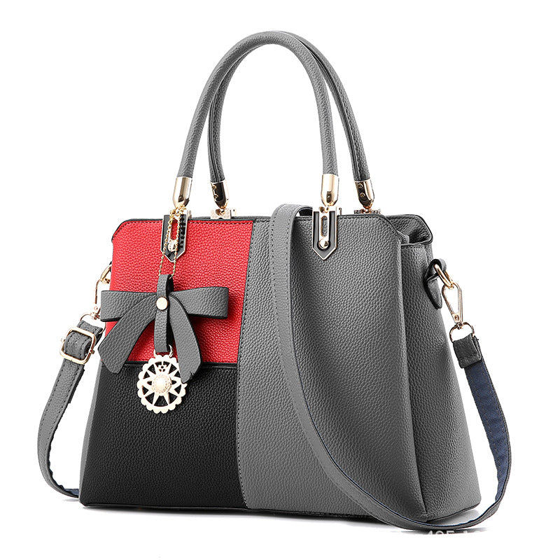Women's contrast color handbag shoulder bag 🇨🇳