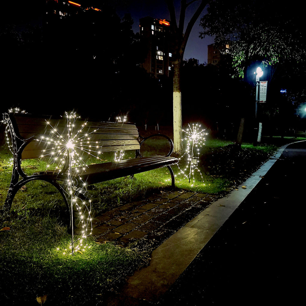Solar Powered Garden Flowers Firework Lights Outdoor Copper Wire Lights Waterproof 🇨🇳