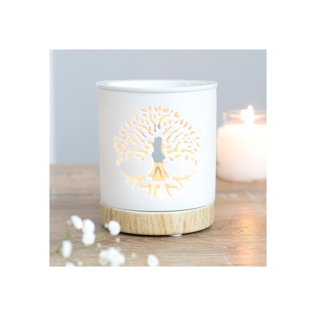 White Tree of Life Cut Out Oil Burner 🇬🇧