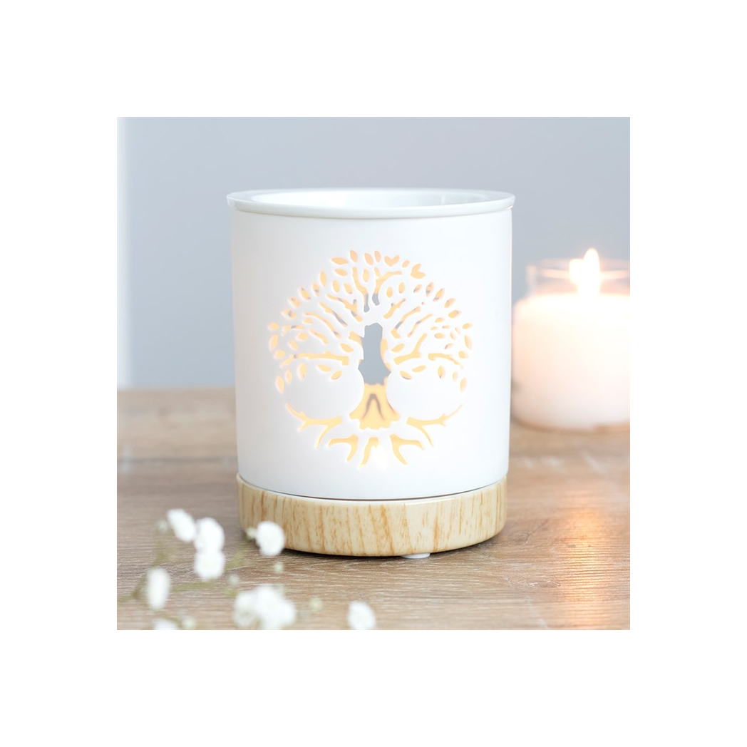 White Tree of Life Cut Out Oil Burner 🇬🇧
