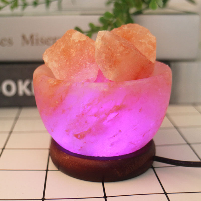 Crystal Salt Stone Lamp LED Colorful Color Changing Decoration 🇨🇳