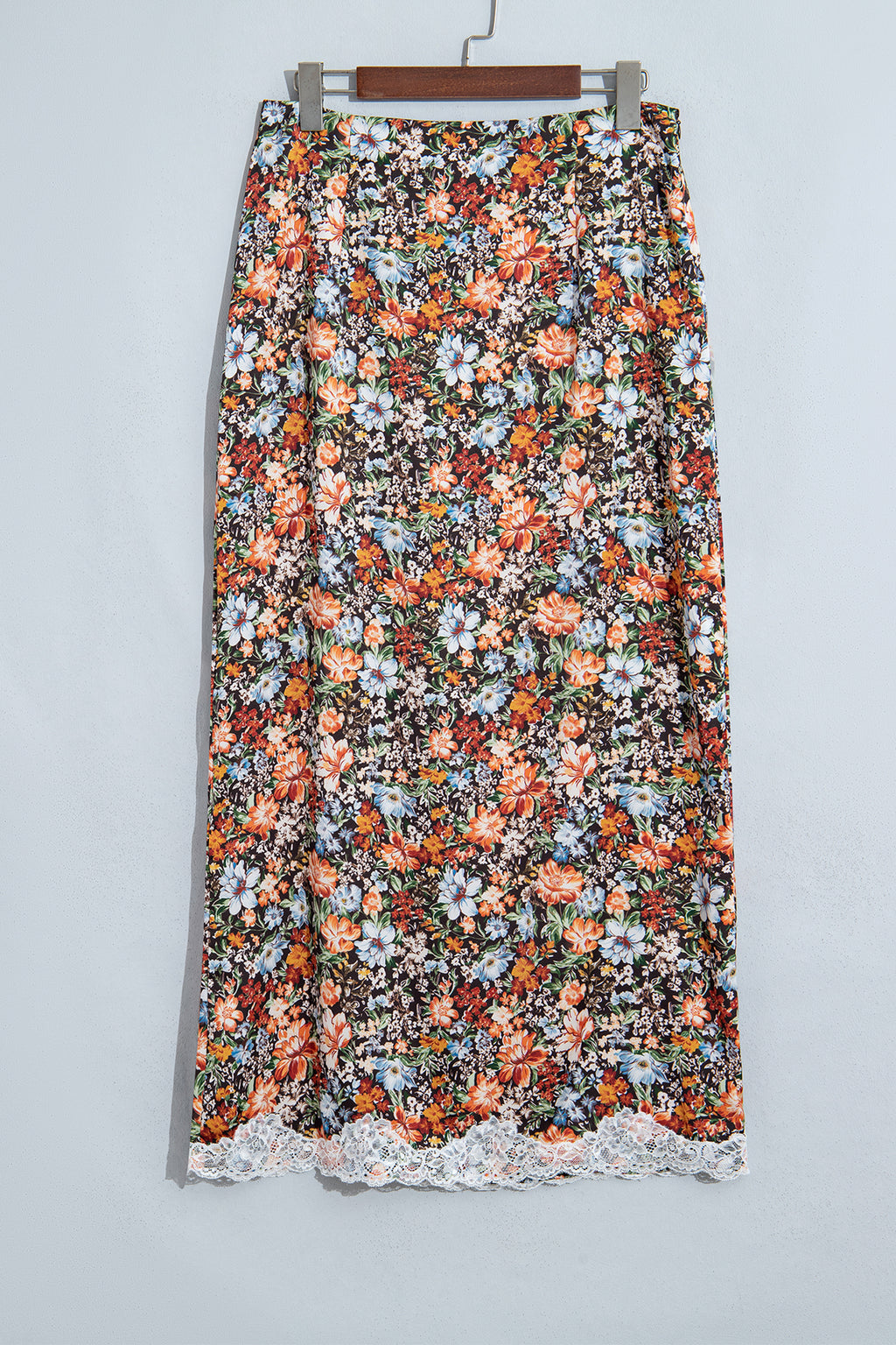 Multicolour Cheetah Print Trim Split Long Western Skirt 🇺🇸