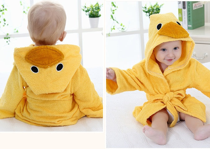 Cartoon Cute Animal Modeling Baby Bath Towels Baby Bathrobes Cotton Children's Bathrobes Baby Hooded 🇨🇳