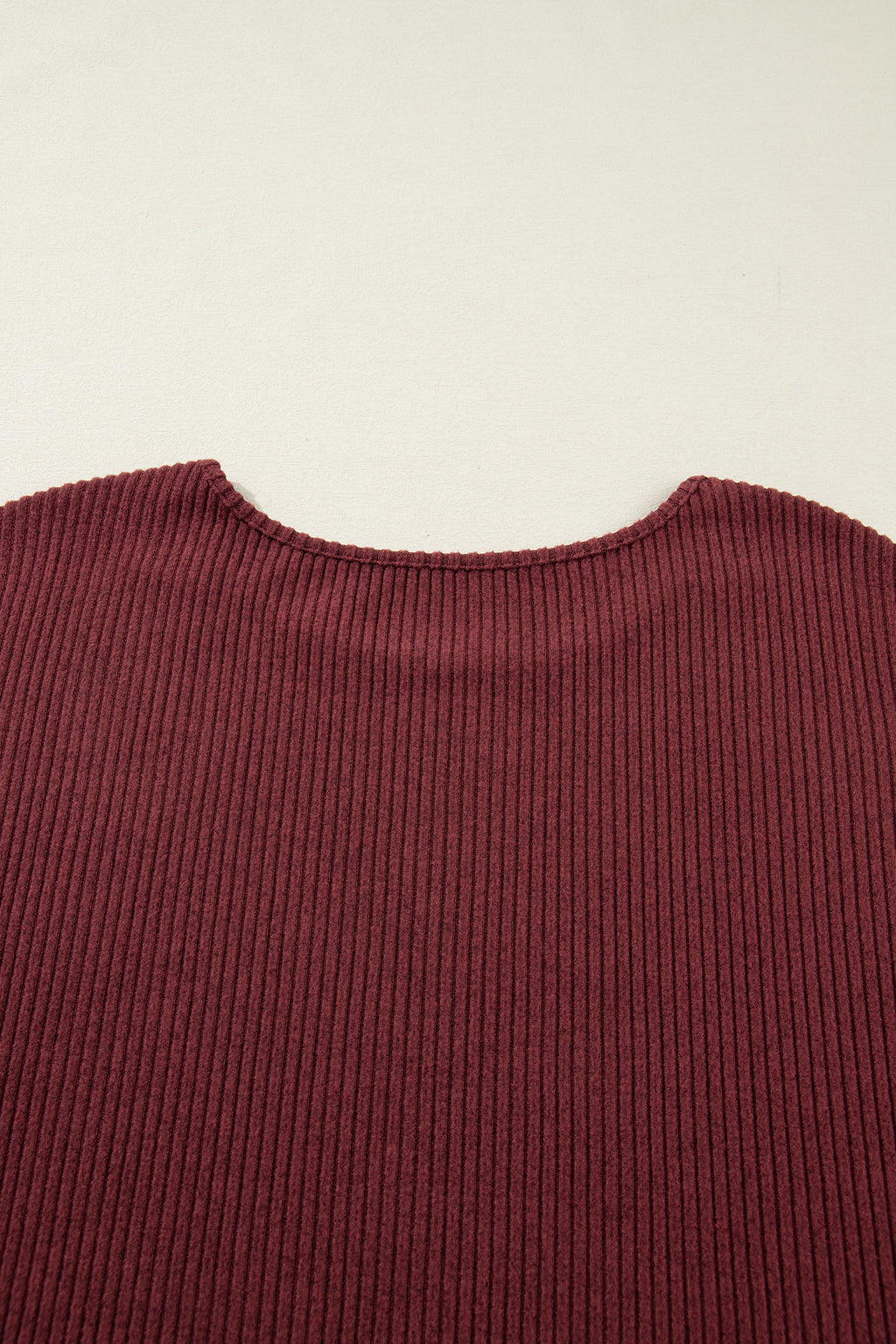 Wild Ginger Plus Size Ribbed Button Decor Long Sleeve Loose Top 🇺🇸