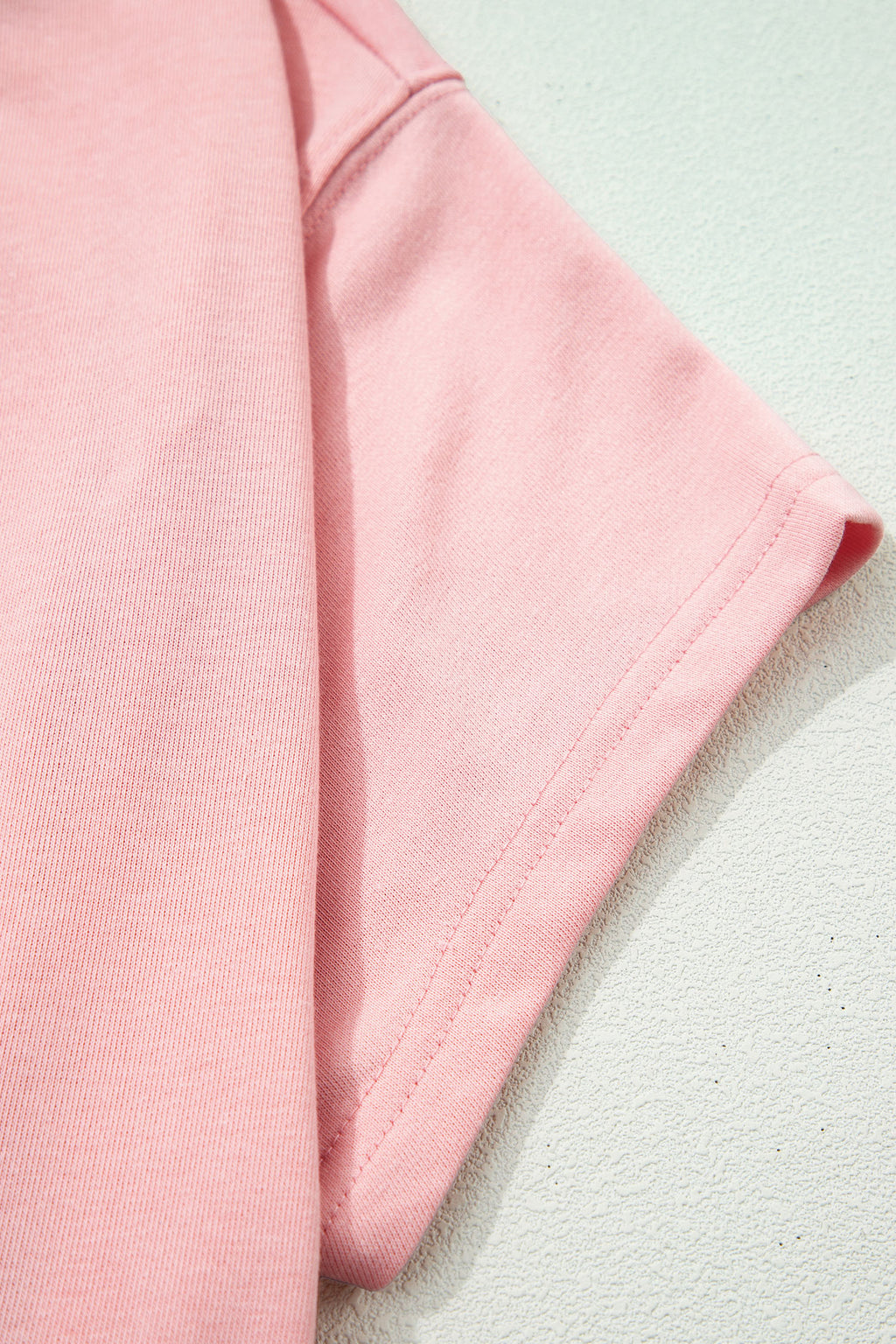 Light Pink Solid Color Loose Tee Drawstring Wide Leg Pants 2pcs Outfit 🇺🇸