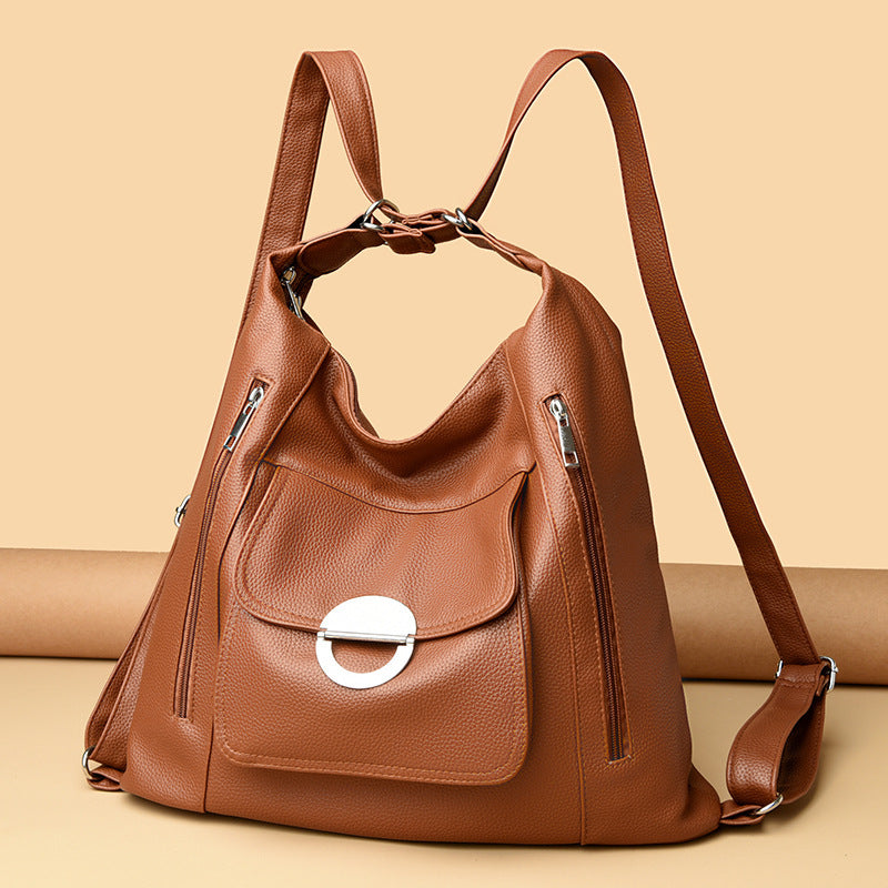 Washed Leather Shoulder Large Capacity Portable Messenger Bag 🇨🇳