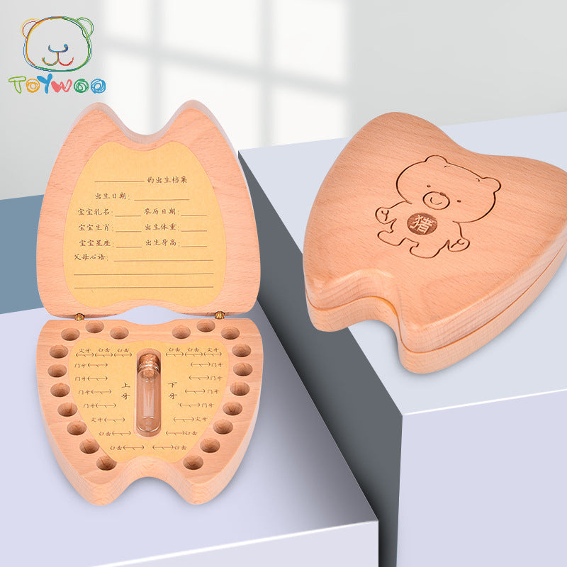 Wooden Baby Souvenir Cartoon tooth holder 🇨🇳