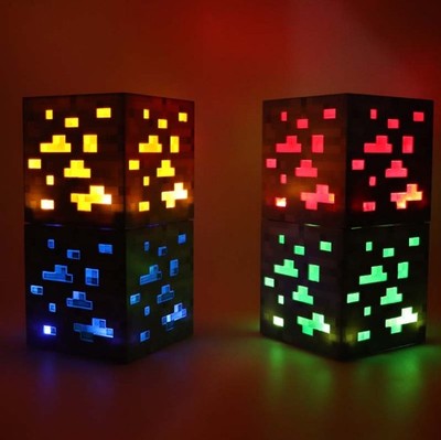 Minecrafted Torch LED Light Up Night Wall Light Luminous Toys Game Design Toy 🇨🇳