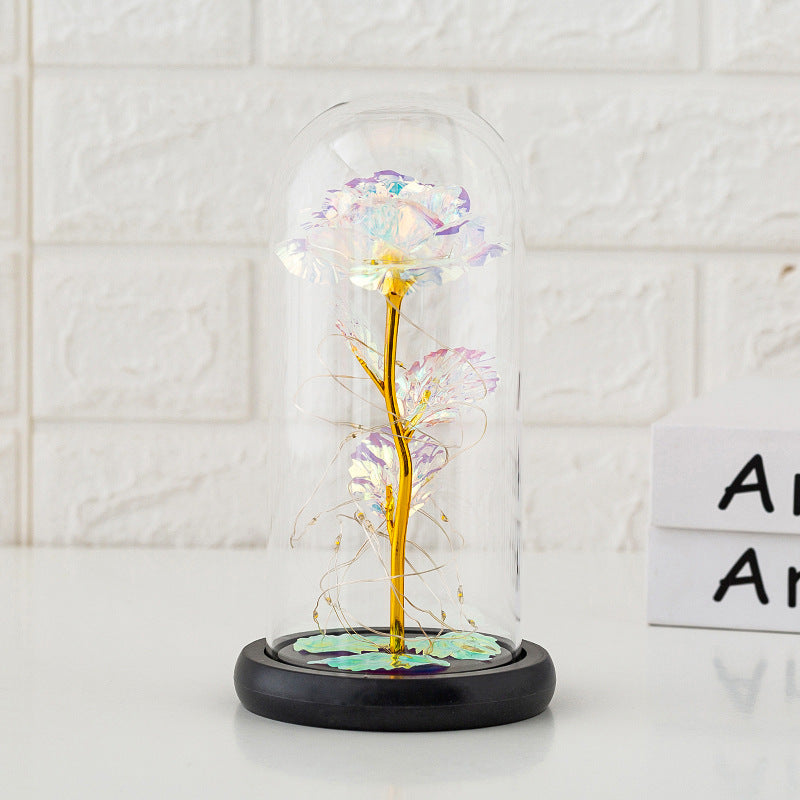 Preserved flower glass cover rose flower glass cover gift gifts 🇨🇳