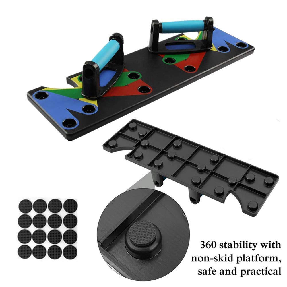 9 in 1 Push Up Rack Training Board ABS abdominal Muscle Trainer Sports Home Fitness Equipment for body Building Workout Exercise 🇨🇳