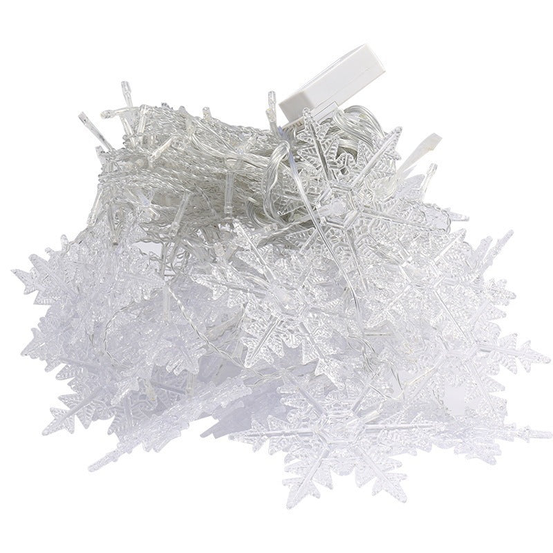 Snowflake ice strip curtain light, Christmas snowflake colored light, LED star curtain light string 🇨🇳