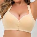 European And American Cup Extra-large Leopard-print Bra Wireless Tank-style Front-closure Lingerie 🇨🇳