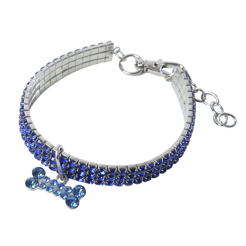 Bling Rhinestone Dog Collar Crystal Puppy Chihuahua Pet Dog Collars Leash For Small Medium Dogs Cats 🇨🇳