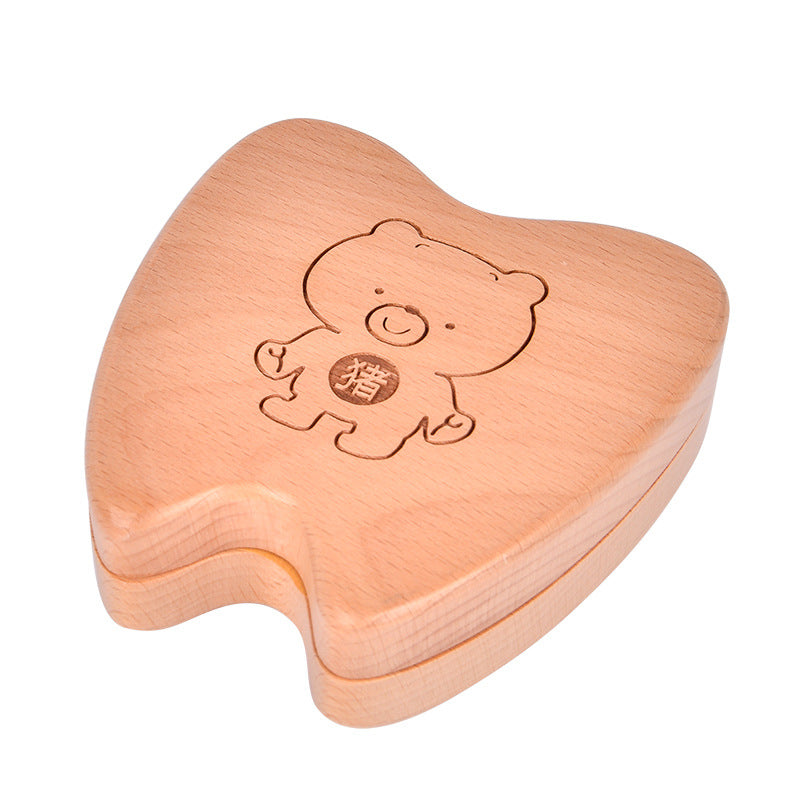 Wooden Baby Souvenir Cartoon tooth holder 🇨🇳