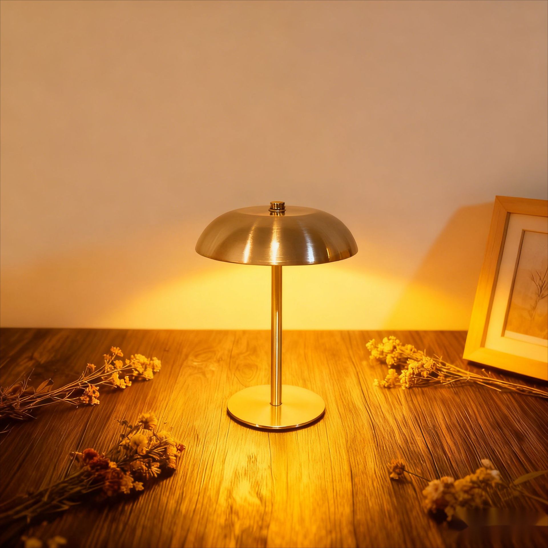 Iron Mushroom Charging Table Lamp For Bedroom And Dining Room Decor 🇨🇳