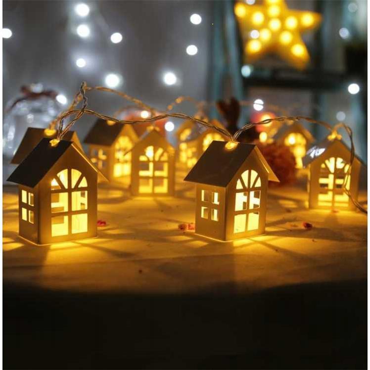 2M 10pcs LED Christmas Tree House Style Fairy Light Led String wedding natal Garland New Year christmas decorations for home 🇨🇳